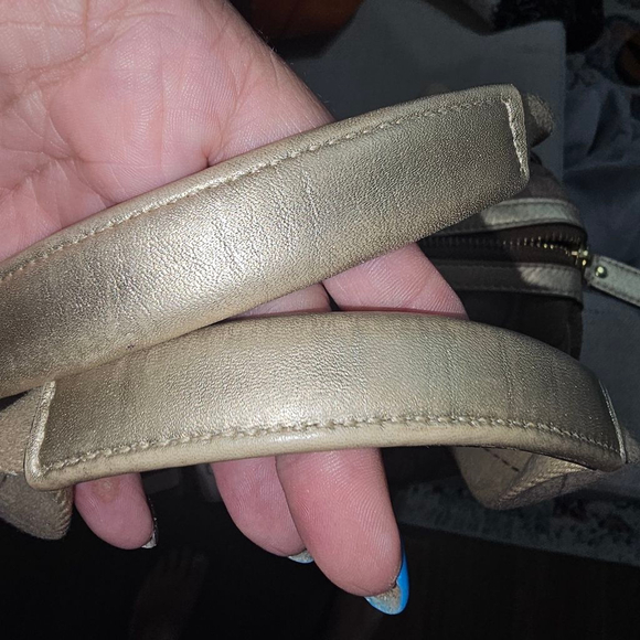 Women's Coach Beige Boston Monogram Satchel One Size - Picture 5 of 7